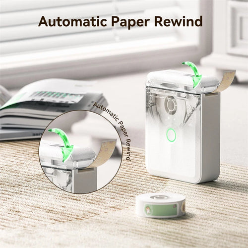 D110 Thermal Label Printer Mini Portable Self-Adhesive Label Maker with Tape for Home Labeling Machine