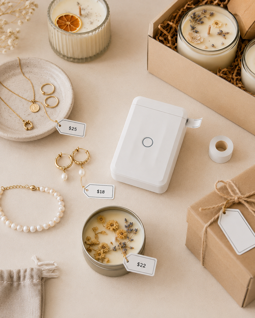 Tagging handmade products with printed labels