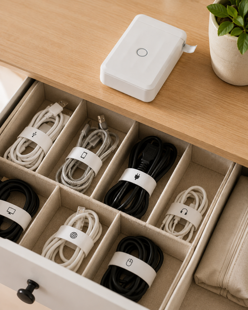 Labeled cables and cords