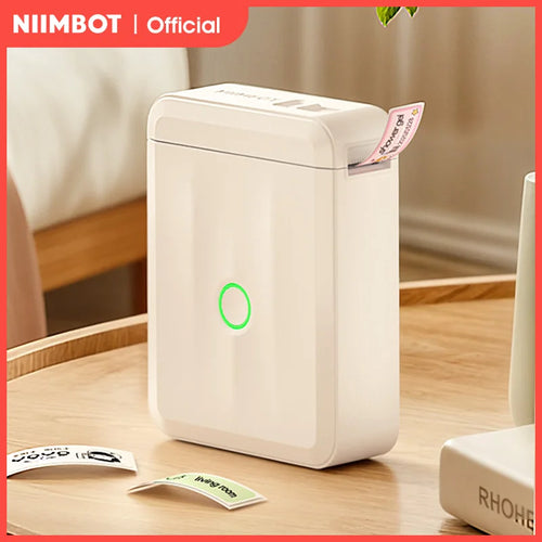 D110 Thermal Label Printer Mini Portable Self-Adhesive Label Maker with Tape for Home Labeling Machine